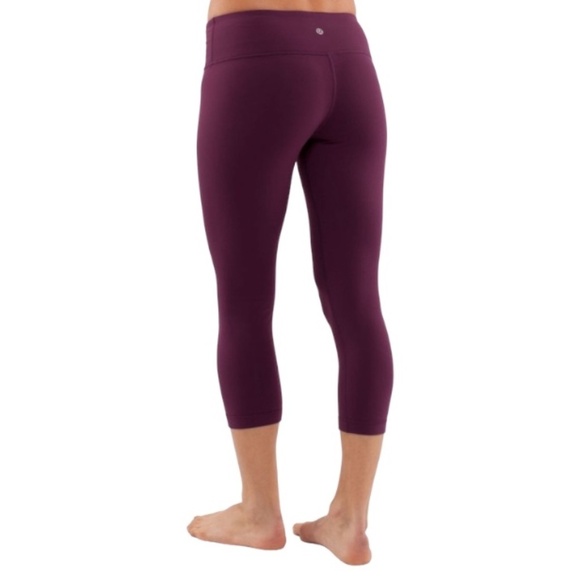 Lululemon Wunder Under Cropped Legging Size 6 Plum - Picture 7 of 11